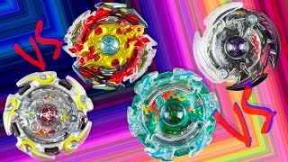 Классная игра Бейблэйд Берст. Папа vs Сын. Новые битвы четырех волчков
