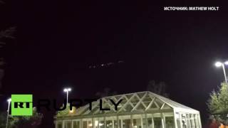 Сгорание космического мусора в небе над Ютой