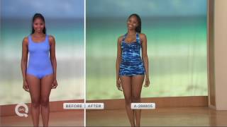 DreamShaper by Miraclesuit Caitlin Ruched Halter Swimsuit on QVC