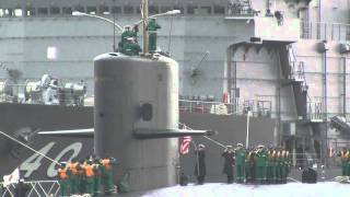 M110501A 海上自衛隊呉基地 練習潜水艦出港