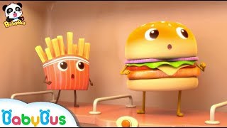 O Encontro do Hambúguer e a Batata Frita | Comidas Deliciosas | Música Infantil | BabyBus Português