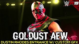 WWE 2K19 Goldust / Dustin Rhodes AEW Custom GFX, Theme, Entrance, Signature & Finisher | PC Mods