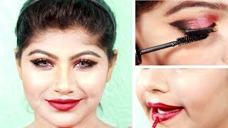 মাত্র ৫ মিনিটেই সবথেকে সহজ উপায়ে ঘরে বসে পার্লারের মত মেকআপ করুন । Beginner Makeup Tutorial