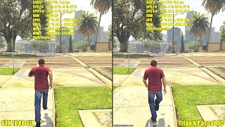 Titan X Pascal Overclocked Vs GTX 1080 SLI Stock 4K GTA 5 Ultra Settings Frame Rate Comparison