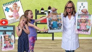 Kids Pretend to Be Sick at Toy Doctor  !!!