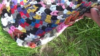 Коврик из ненужного трикотажа.( из носков, рукавов, колгот) ( Rug sock.)
