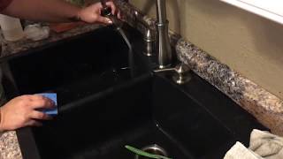 Cleaning, and Maintaining, a granite composite sink.