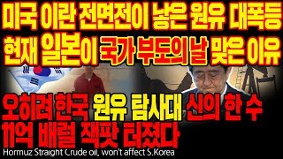 미국 이란 전면전이 낳은 원유 대폭등 현재 일본이 국가 부도의 날 맞은 이유 오히려 한국 원유 탐사대 신의 한 수 11억 배럴 잭팟 터졌다  [ENG SUB]
