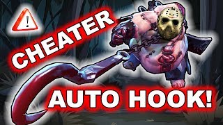 Dota 2 Suspected Cheater - Pudge using AUTO HOOK + Dismember!