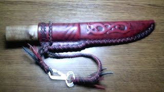Ножны + подвес для якутского ножа своими руками. 3-я часть.( Завершение работы.)