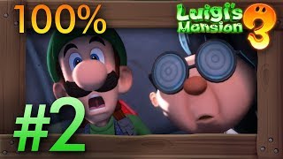 Luigi's Mansion 3: 100% Walkthrough Part 2 - Rescuing Professor E. Gadd & First Boss