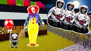 PALHAÇO IT A COISA PROTEGE BEBÊ PUPPET ANIMATRONIC DE UM APOCALIPSE DE ANNABELLE NO MINECRAFT