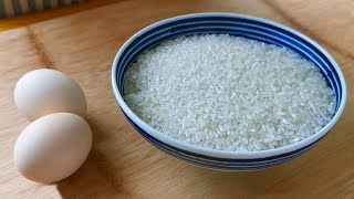 【小穎美食】大米加雞蛋這樣做太香了，不做米糕不烙餅，出鍋孩子搶著吃，解饞