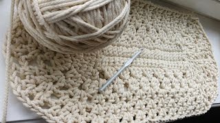 Вязание Овального коврика крючком для начинающих. Обзор (Crochet Oval Rug - the beggining)