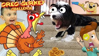 PUPPY vs STAIRS! OREO GURKEY TURKEY CHALLENGE + SONG (FUNnel Family Music Video Vision)
