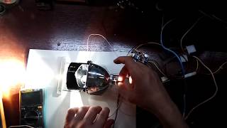 Делаем светодиодные линзы BI LED для Мицубиши Галант своими руками 3 часть 2