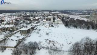 Зимний полет на дроне над озером (квадрокоптер DJI Phantom 3 от Pauri.pro)