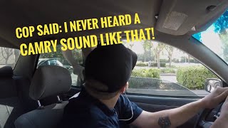 pulled over for Down Shifting next to cop