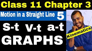 11 chap 03 : Kinematics 05 | Displacement time Graph -Velocity time Graph - Acceleration time Graph
