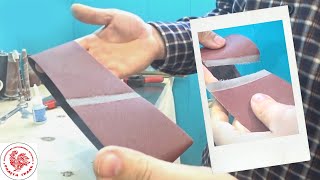 SANDING bands/Method to glue on the eccentric grinding machine with their hands | Radugagrad