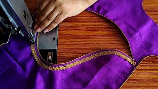 Very simple and easy designer neck|blouse design|cutting and stitching back neck.#2020