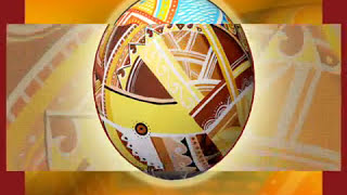 Original paintings on Ostrich Eggs. Ostrich Pysanky. (Яйце страуса)
