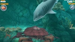 Hungry Shark Evolution: Defeating Giant Crab With Megalodon Gameplay HD 1080p