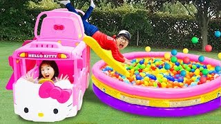 Boram e papai vão a um playground de aventura