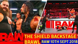 The Shield Backstage Brawl ! WWE Raw 10th September 2018 highlights ! Braun Team vs The Shield