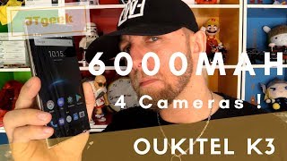 Oukitel K3, un smartphone avec 6000mAh et 4 cameras !