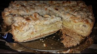 Super saftiger Apfelkuchen mit Schmand unter Mandelstreusseln - Apple Pie aus dem Thermomix TM5