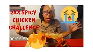 StephAnd Tasha Samyang 2x Spicy Chicken wing Challenge