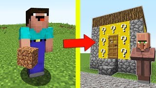 НУБ ПРОТИВ ДЕРЕВНЯ ЖИТЕЛЕЙ ИЗ ЛАКИ БЛОКОВ В МАЙНКРАФТ ! НУБИК ПРОТИВ ТРОЛЛИНГ MINECRAFT Мультик