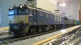 DCCサウンド　EF64 1000番台重連貨物列車の発車