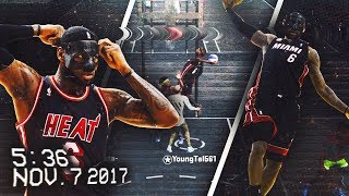 NBA2K18- BLACK MASK LEBRON At The Park! CRAZY CONTACT DUNKS AND ALLEY OOPS!