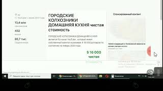 Доход ГОРОДСКИЕ КОЛХОЗНИКИ ДОМАШНЯЯ КУХНЯ в 2020 году на Ютубе!