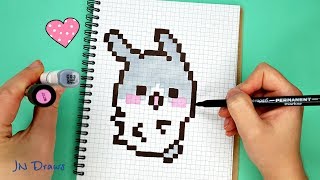 Рисуем Зайку КАК НАРИСОВАТЬ Зайчика PIXEL ART Bunny ПИКСЕЛЬНАЯ ПЯТНИЦА