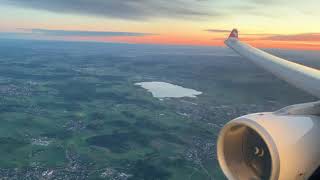 SWISS AIRBUS A330-300 beautiful early morning landing in Zurich