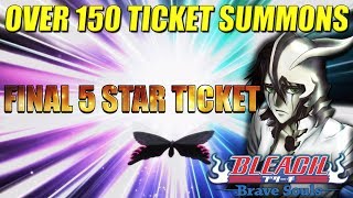 Bleach Brave Souls MY FINAL 5 STAR TICKET and OVER 150 TICKETS SUMMONS