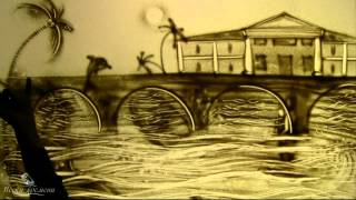 Рисование песком. Пески времени. Свадьба. Очень красиво.