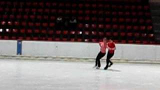 Stéphane Lambiel ice dancing in Oberstdorf