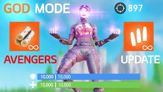 Become GOD MODE in Fortnite! (+Infinite Ammo/Mats etc.) (Avengers Update)