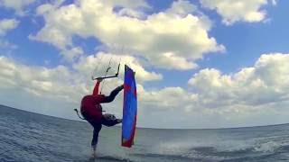 kite trick - front roll water touch transition with kite loop