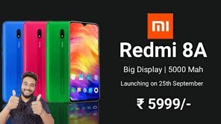 [Hindi] Redmi 8A - Big Display, 5000 Mah battery,  Price & Specification