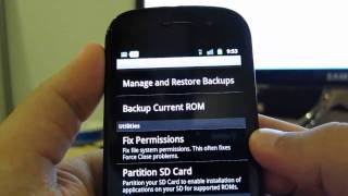 كيف تعمل إذن إصلاح من خلال روم مانجر Fix Permissions