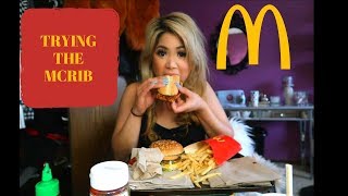 TRYING THE NEW MCRIB FROM MCDONALDS