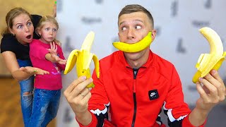 Милана и Мама ПОДШУТИЛИ над ПАПОЙ! Или Папа как Обезянка Скетч Челлендж
