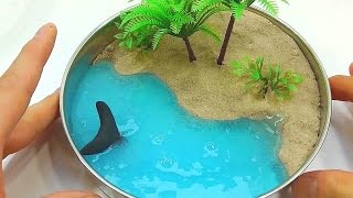 Как сделать пляж из кинетического песка и лизуна