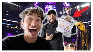 SURPRISING BEST FRIEND WITH $5,000 DOLLAR NBA TICKETS! (Emotional)