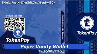 TokenPay l Paper Vanity Wallet